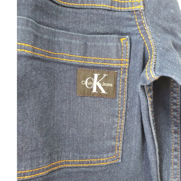 NWT Calvin Klein Girl's Dark Blue Denim Jacket Stretch Blue L 12/14 - Picture 4 of 9